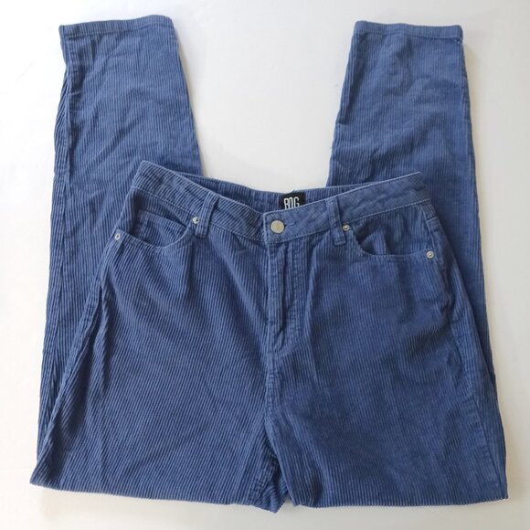 BDG Urban Outfitters Women's Corduroy Mom Jeans High Rise Tapered Blue Size 28 - Picture 2 of 8